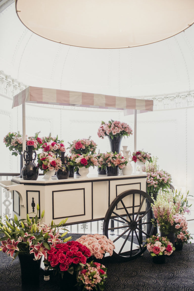 Paris inspired flower cart designed by Washington DC Planner